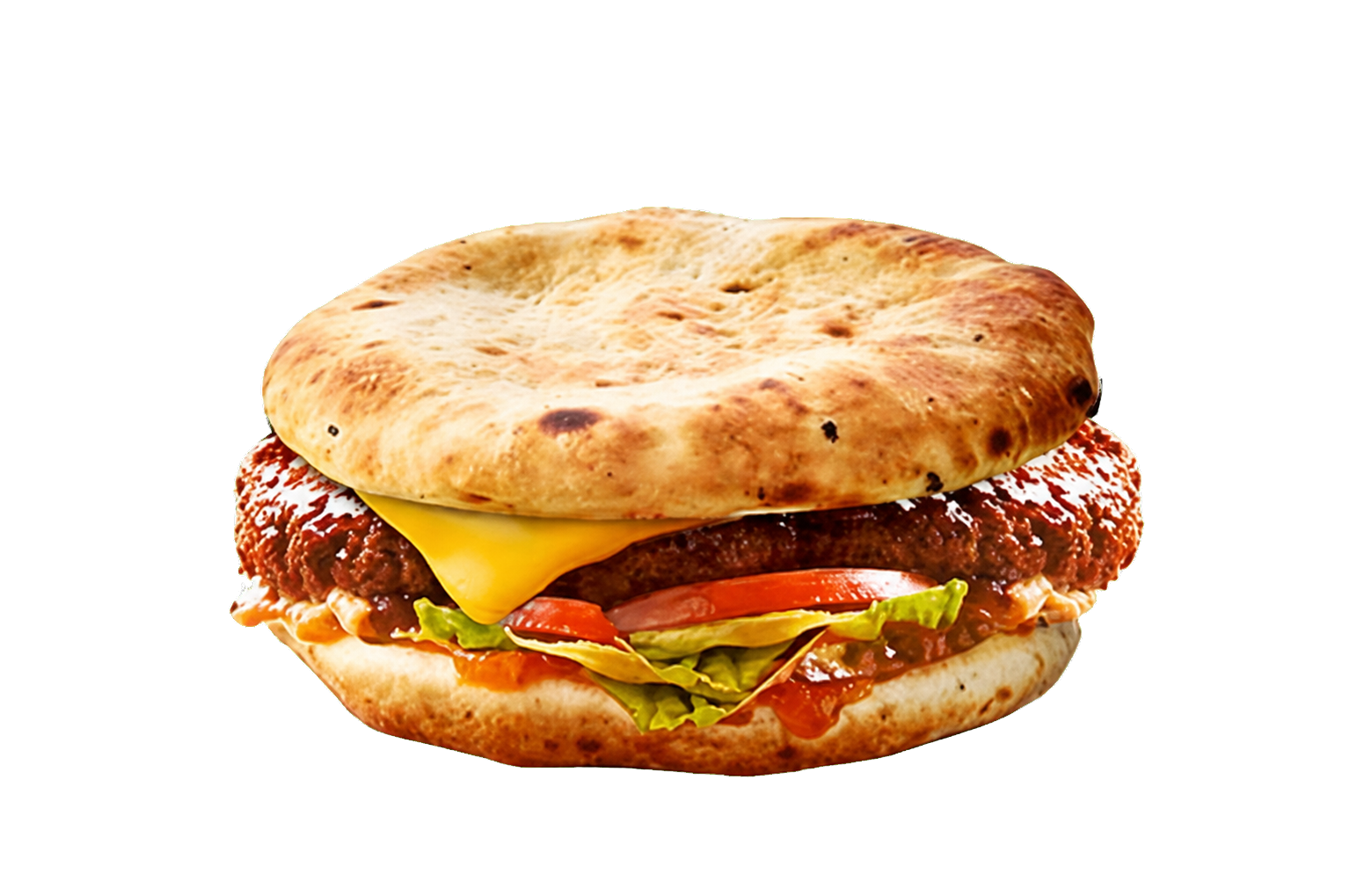 Simple, burger naan au steak et cheddar